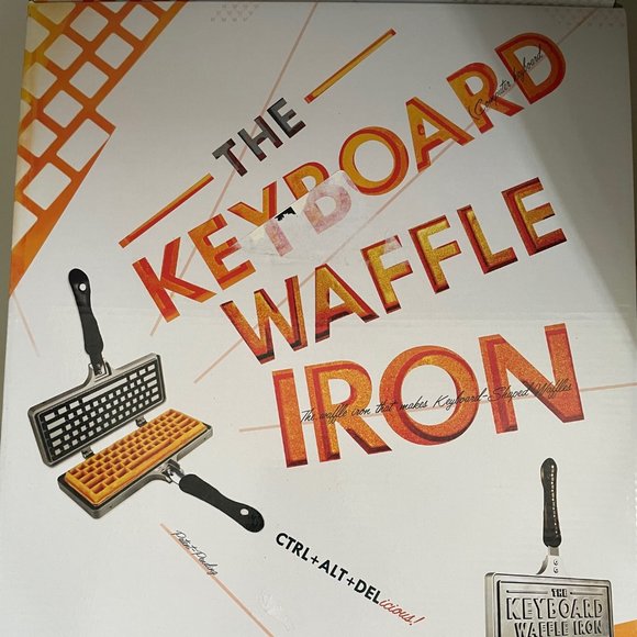 Kitchen The Original Keyboard Waffle Iron Belgian Style Waffle Cast